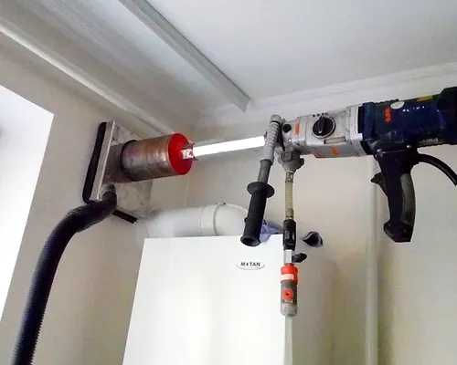 Сверление под вентиляцию, кондиционер